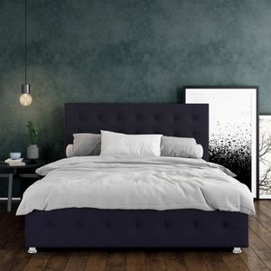 Combo Cama Cabecero Azul Queen Capital