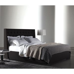 Colchón Con Base Cama Queen + Espaldar Marfil, Negro