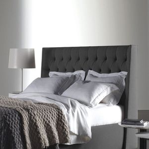 Colchón Con Base Cama Queen + Espaldar Marfil Gris plomo