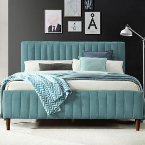 Combo Cama Doble + Colchon 2 Pillow 32 Cm + Cabecero Vitale verde + Gratis Sabanas 300 Hilos,