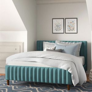 Combo Cama Doble + Colchon 2 Pillow 32 Cm + Cabecero Vitale verde + Gratis Sabanas 300 Hilos,