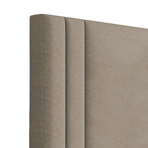 Cama 1.00 + espaldar Lupe taupe + colchón Flexia quarzz