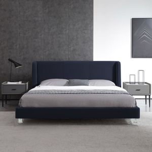Combo Mousai Cama Doble + Colchon 2 Pillow 32 Cm + Cabecero Azul Gratis Sabanas 300 Hilos