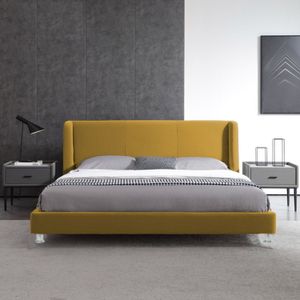 Combo Mousai Cama Queen + Colchon 2 Pillow 32 Cm + Cabecero Taupe Gratis Sabanas 300 Hilos