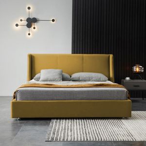 Combo Mousai Cama Queen + Colchon 2 Pillow 32 Cm + Cabecero Taupe Gratis Sabanas 300 Hilos