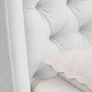 Combo Cama + Cabecero King Italia Blanco