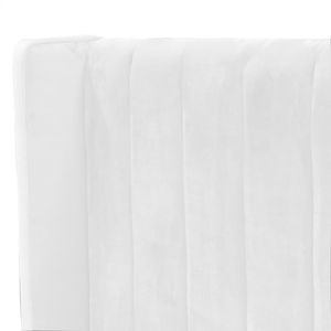 Combo Cama Cabecero Puff Baúl Blanco Doble Julieta