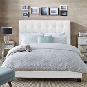 Combo Cama Cabecero Blanco Doble Luxury,
