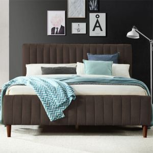 Combo Cama Queen + Colchon 1 Pillow 26 Cm + Cabecero Vitale cafe Gratis Sabanas 300 Hilos