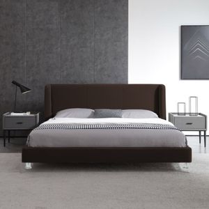 Combo Mousai Cama Queen + Colchon 1 Pillow 26 Cm + Cabecero Café Gratis Sabanas 300 Hilos