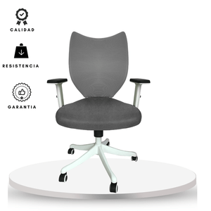 Silla De Oficina Espina De Pescado Gris Ekonomodo