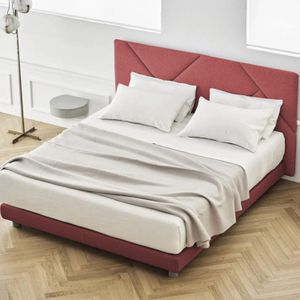 Combo Cama Queen Hampton + Colchon 1 Pillow 26 Cm + Cabecero + Gratis Sabanas 300 Hilos, Rosado