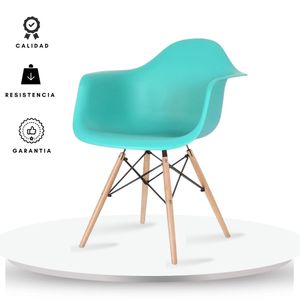 Silla Brazos Eames Adulto Verde Menta Ekonomodo