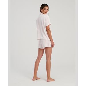 Pijama de Short Manga Corta Con Botones Mandarina 18624