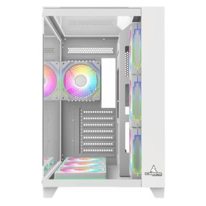 Gabinete Gamer Iceberg Crystal Cube XL Blanco+ 7 Ventiladores ARGB