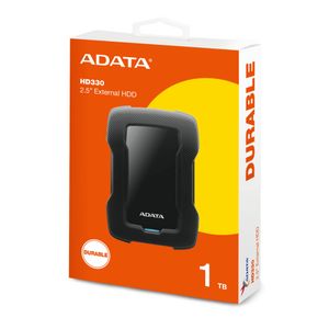 Disco Duro Externo Antigolpes Adata 1Tb Hd330 Durable - Negro