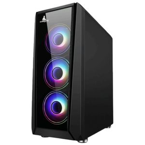 Chasis Caja Iceberg Crystal G11 ARGB + 4 Ventiladores Doble Aro 120mm Infinity + Vidrio Templado