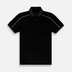 Polo Manga Corta Color Negro Para Hombre