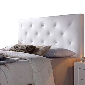 Combo Cama Queen Blanco Ilusion Espaldar + Base Cama Ekonomodo