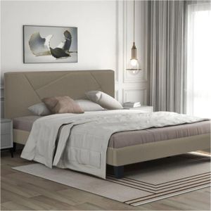 Cama King + Colchon 1 Pillow 28 Cm + Cabecero Hampton, Taupe