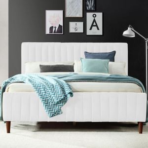 Combo Cama Doble + Colchon 2 Pillow 32 Cm + Cabecero Vitale Blanco + Gratis Sabanas 300 Hilos,