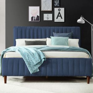 Combo Cama Doble + Colchon 1 Pillow 26 Cm + Cabecero Vitale azul Gratis Sabanas 300 Hilos