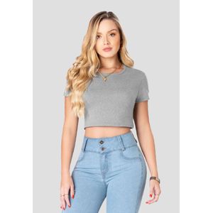 Crop Top Mujer Gris Mp 91816