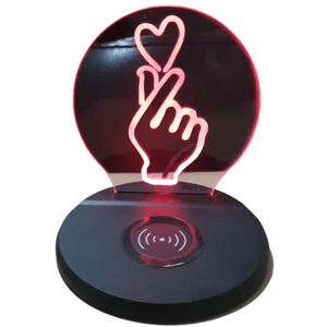 Luz Inalambrica Mano Corazón 3D Con Cargador
