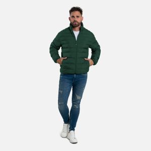 Chaqueta Acolchada Color Hunter Green Para Hombre