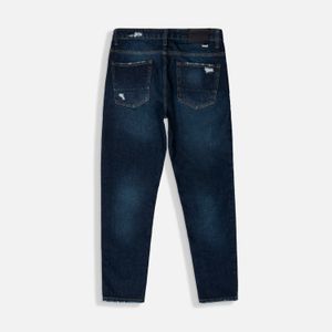 Jean Slim Color Azul Oscuro Para Hombre