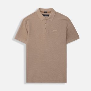 Polo Manga Corta Color Camel Para Hombre