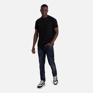 Camiseta Manga Corta Color Negro Para Hombre