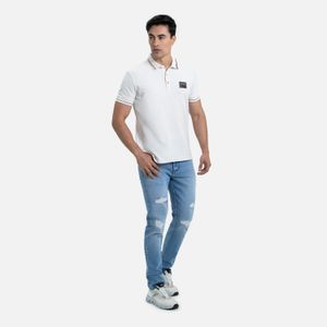 Polo Manga Corta Color Ivory Para Hombre