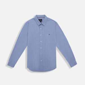 Camisa Manga Larga Color Azul Oscuro Para Hombre