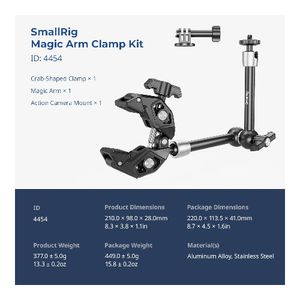 Kit de abrazadera de brazo mágico Smallrig 4454