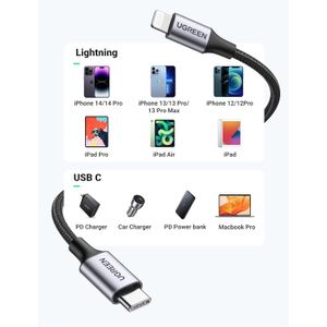 Cable USB C a Lightning – UGREEN 60761