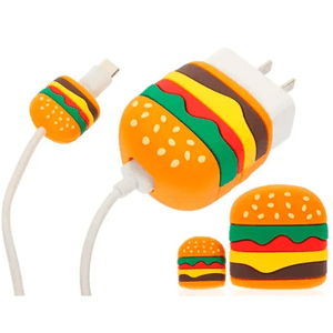 Forro Protector Para Cargadores Iphone Hamburguesa