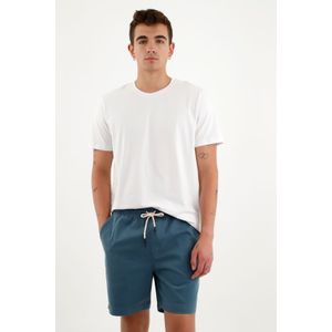 Bermuda azul con cordón para hombre