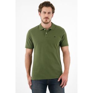 Polo verde con raqueta multicolor para hombre