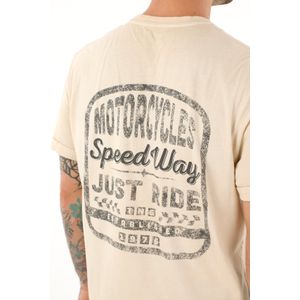 Camiseta crudo con estampado para hombre