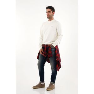 Buzo crudo con estampado de texto para hombre