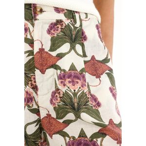 Bermuda tiro alto estampada para mujer