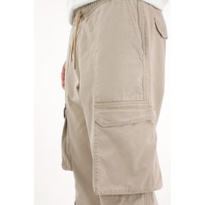Pantalón jogger con pretina elástica café para hombre