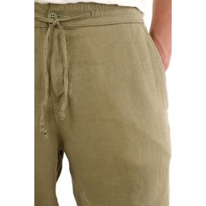Pantalón chino en 100% lino verde para hombre