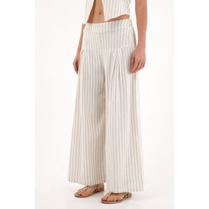 Pantalón oversize preteñido a rayas para mujer