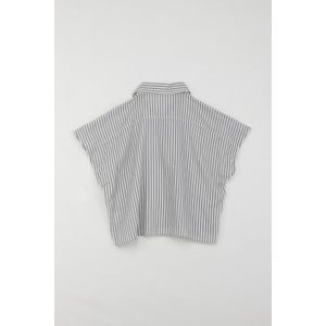 Pijama de camisa y short de rayas para mujer