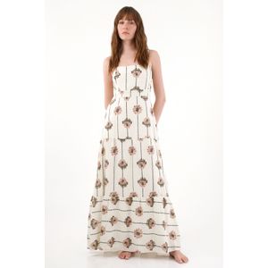 Vestido largo con estampado floral para mujer