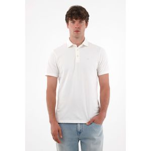 Polo con raqueta bordada crudo para hombre