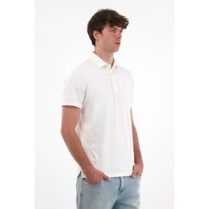 Polo con raqueta bordada crudo para hombre