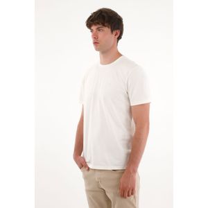 Camiseta con raqueta estampada crudo para hombre